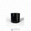 SHINY BLACK ALUMINIUM CAP GLAMOUR KPAL0130  neck FEA 15  Ø 28 mm  x H 28 mm