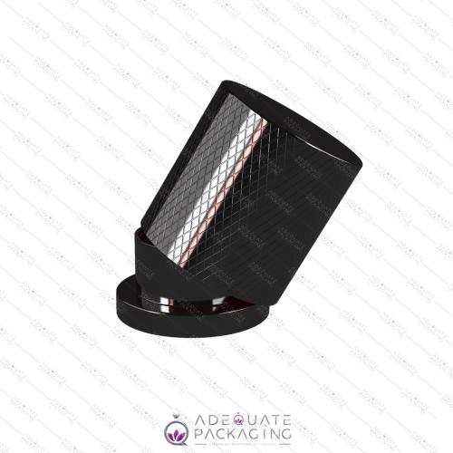 SHINY BLACK MAGNETIC ALUMINIUM CAP RESILLE  KPAI0021 neck FEA 15 Ø 28mm x H 28mm