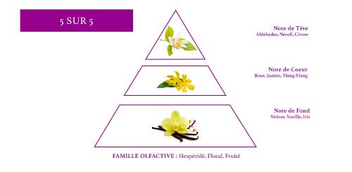 olfactive pyramid woman floral perfume 20% concentrated fragance